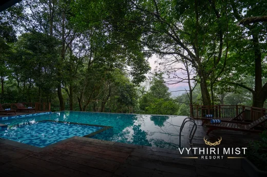 Vythiri Mist Resort private pools and outdoor seating areas